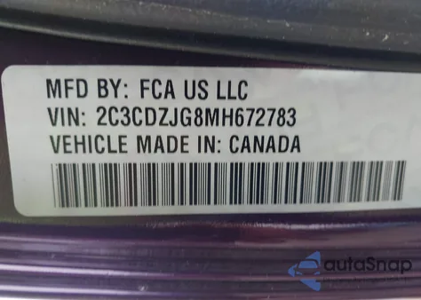 2021 Dodge Challenger Gt from USA, damaged, VIN 2C3CDZJG8MH672783